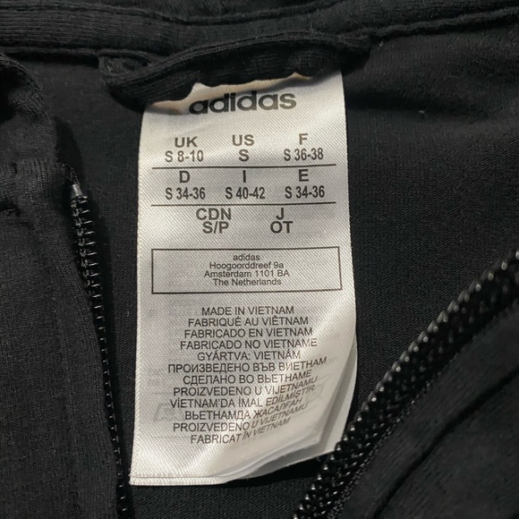 Adidas Track Suit set with hoody black/white xsmall/small - Picture 4 of 12